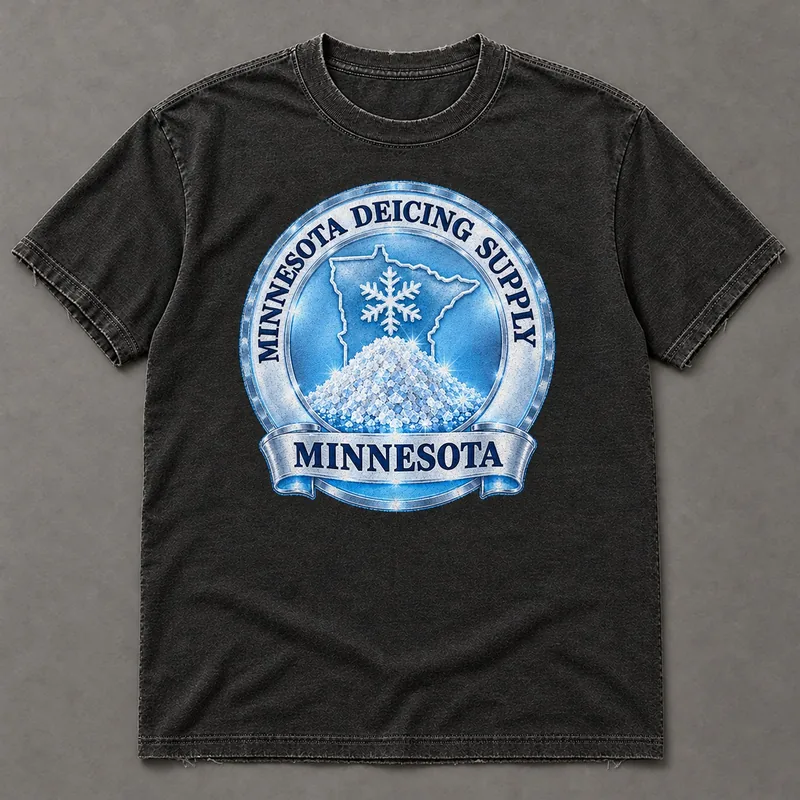 Minnesota Deicing Supply tee with state badge